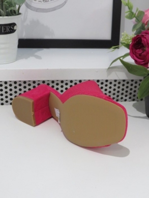 Klapki damskie na obcasie (36-41) 8700 FUCHSIA