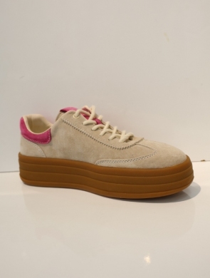 Buty sportowe damskie na płaskim (36-41) GD-XF-209 BE/FUXIA