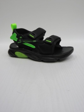 Sandały chłopięce (26-31) D932 BLACK/GREEN