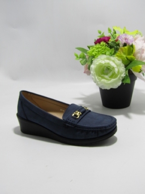 Mokasyny damskie na koturnie (36-41) QQ-9 BLUE