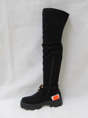 Kozaki damskie na płaskim (36-41) 5709 BLACK