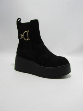 Botki damskie na koturnie (36-41) 006-01 BLACK