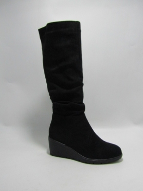 Kozaki damskie ocieplane na koturnie (36-41) 8818 BLACK