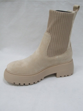 Kozaki damskie na płaskim (36-41) JJ27 BEIGE