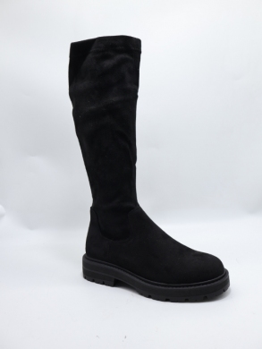 Kozaki damskie ocieplane na płaskim (36-41) 9166 BLACK