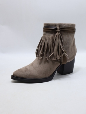 Botki damskie na obcasie (36-41) 68344 TAUPE