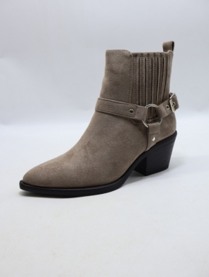 Botki damskie na obcasie (36-41) 68347 TAUPE