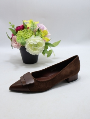 Czółenki damskie na obcasie (36-41) 4500-5 BROWN