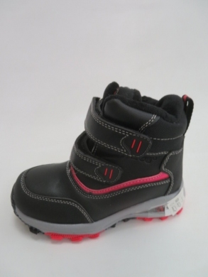 Botki chłopięce ocieplane (26-31) H276 BLACK/RED
