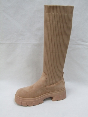 Kozaki damskie na płaskim (36-41) VL195 KHAKI
