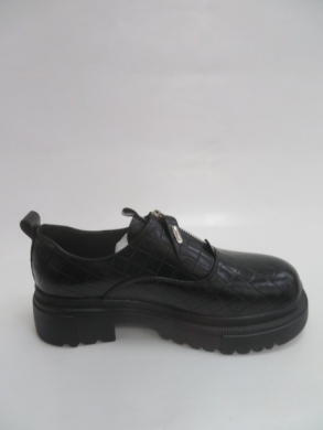 Półbuty damskie na płaskim (36-41) C21-8682 BLACK