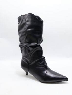 Kozaki damskie na szpilce (36-41) 68361 BLACK