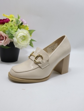 Półbuty damskie na obcasie (36-41) 9149 BEIGE
