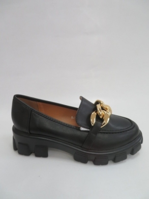Mokasyny damskie na koturnie (36-41) BL035 BLACK