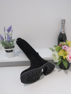 Kozaki damskie na płaskim (36-41) 9511 BLACK