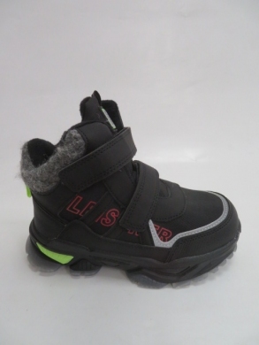 Botki chłopięce ocieplane (26-31) P685 BLACK/GREEN
