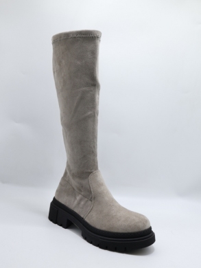 Kozaki damskie na płaskim (36-41) JW198 GREY