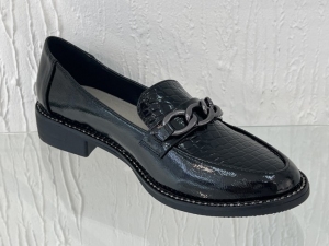 Mokasyny damskie na płaskim (36-41) GD-FL710A BLACK