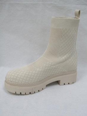 Kozaki damskie na płaskim (36-41) NS269 BEIGE