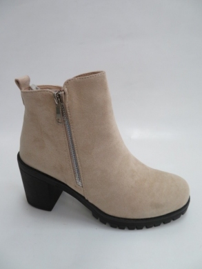 Botki damskie jesienne na obcasie (36-41) 7050-A92 BEIGE