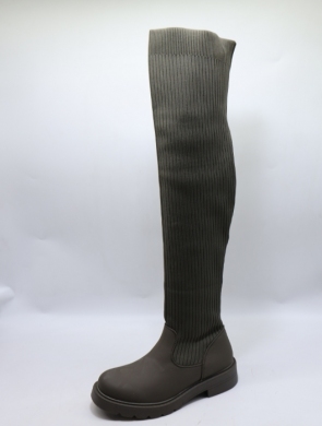 Kozaki damskie na płaskim (36-41) HQ327 GREEN