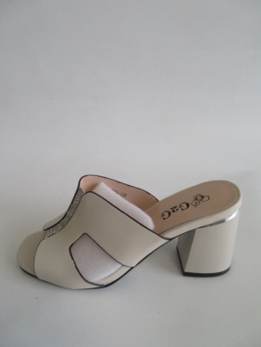 Klapki damskie na obcasie (36-41) X18383-12 BEIGE