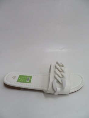 Klapki damskie na płaskim (36-41) W-19 WHITE
