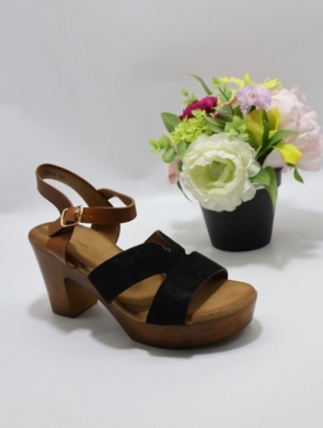 Sandały damskie na obcasie (36-41) YQ 75 BLACK