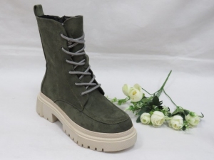 Botki damskie ocieplane na koturnie (36-41) JJ11 GREEN