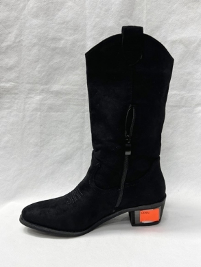 Kozaki damskie ocieplane na obcasie (36-41) F171 BLACK