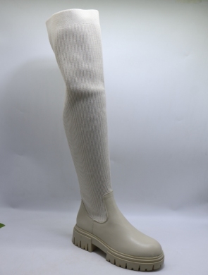 Kozaki damskie na płaskim (36-41) D-112 BEIGE