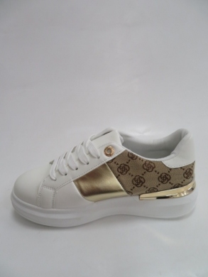 Buty sportowe damskie na koturnie (36-41) AB990 WHITE/GOLD