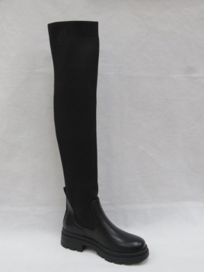 Kozaki damskie jesienne na płaskim (36-41) RXJ127 BLACK