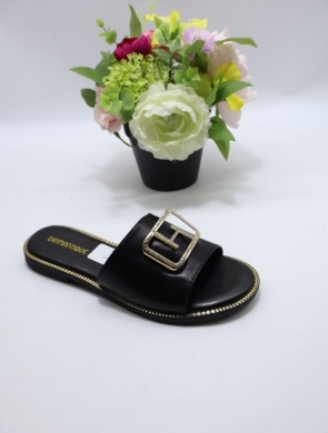 Klapki damskie na płaskim (36-41) ML354 BLACK