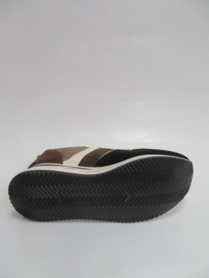 Sneakersy damskie niskie (36-41) JF2982 BLACK/KHAKI