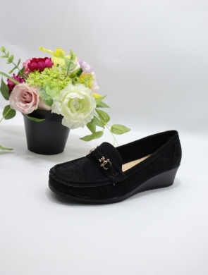 Mokasyny damskie na koturnie (36-41) JS130-1 BLACK