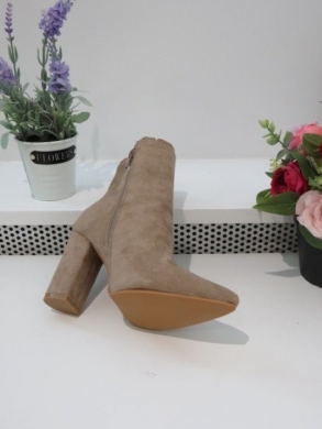 Botki damskie na obcasie (36-41) 9536A KHAKI