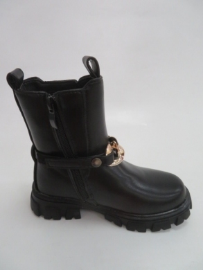 Botki dziewczęce ocieplane (25-30) 7717B BLACK
