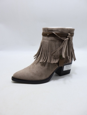 Botki damskie na obcasie (36-41) 68344 TAUPE