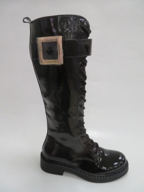 Kozaki damskie ocieplane na płaskim (36-41) JW139-1 BLACK