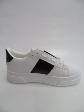 Buty sportowe damskie na koturnie (36-41) LA133 WHITE/BLACK