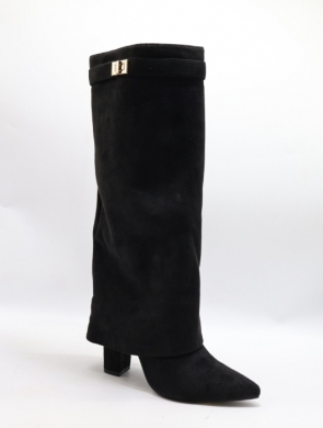 Kozaki damskie ocieplane na obcasie (36-41) HQ379-1 BLACK