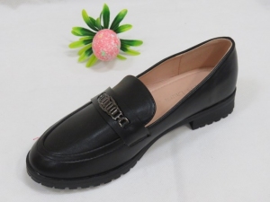Mokasyny damskie na płaskim (36-41) W192 BLACK