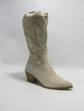 Kozaki damskie na obcasie (36-41) 558 BEIGE