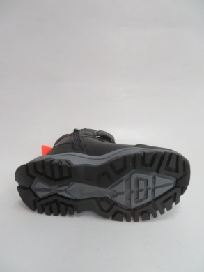 Botki chłopięce ocieplane (26-31) F837 BLACK/ORANGE