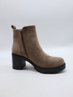 Botki damskie ocieplane na obcasie (36-41) T299 KHAKI