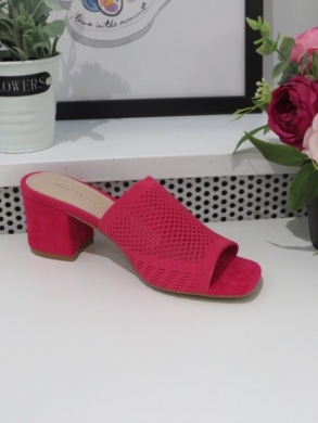 Klapki damskie na obcasie (36-41) 8700 FUCHSIA