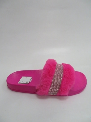 Klapki damskie z futerkiem (36-41) 44525 FUCHSIA