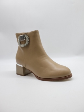 Botki damskie ocieplane na obcasie (36-41) T2337-4 KHAKI