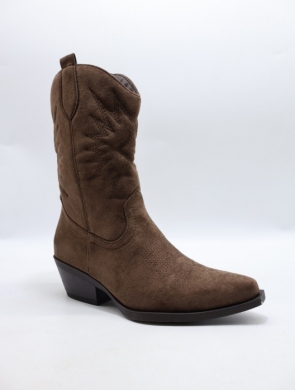 Kozaki damskie na obcasie (36-41) CHC386 BROWN